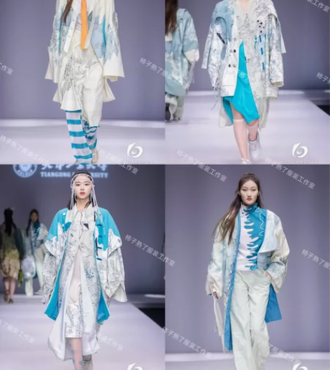 服装设计  成衣系列制作 一组秀场返图，细...