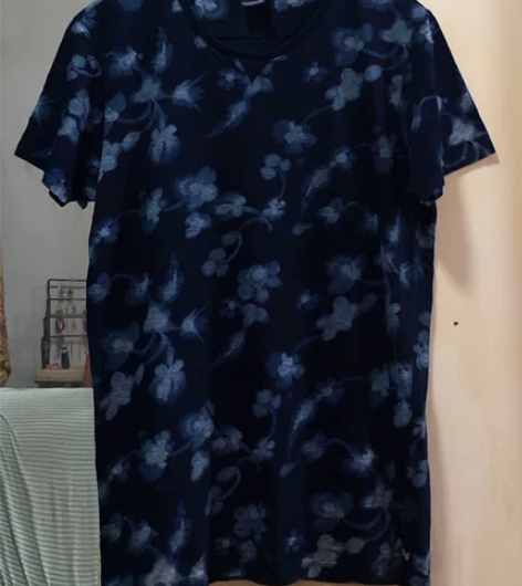 荷兰SODA 苏打 缝纫机 L码蓝染满花纯...
