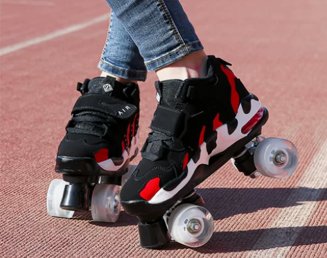 新款成人双排四轮滑鞋成年男女旱冰鞋双排轮滑...