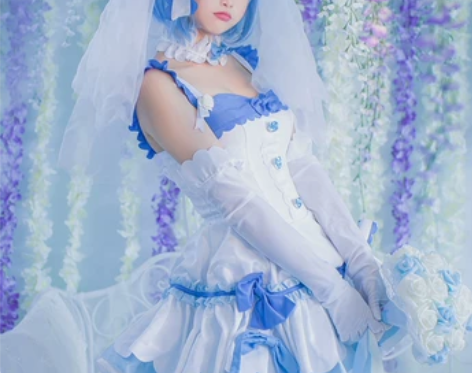 初兽猫 现货 拉姆蕾姆婚纱花嫁婚纱cosp...