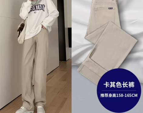 【狂欢价】加绒直筒牛仔裤女宽松休闲秋冬高腰...