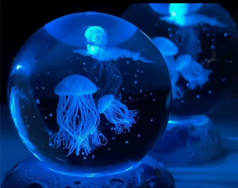 【最后一批】创意水晶球发光小夜灯生日礼物女...