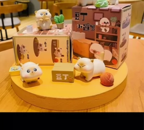 豆丁小暹罗盲盒 办公室桌面摆件工位装饰车载...