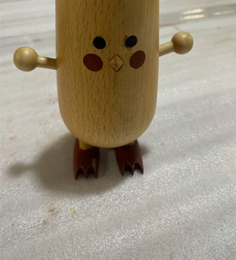 大力木工坊/微瑕要抱抱的小鸡桌面花器摆件实...