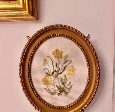 英国Vintage刺绣装饰画 尺寸：15*...