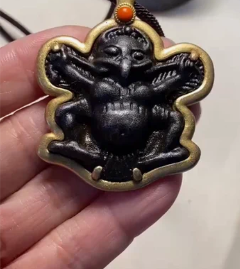 158一个老天铁】雕刻吊牌！纯铜包边——。...