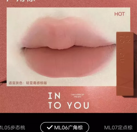 INTO YOU哑光口红06雾面丝绒显白易...