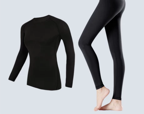 紧身衣健身衣女瑜伽服跑步套装训练速干上衣秋...