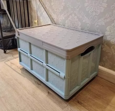 可折叠带轮推拉拉杆箱储物箱书箱收纳车载 整...