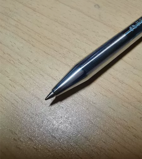 三菱老款2用多功能笔，旋转出芯 不锈钢笔身...
