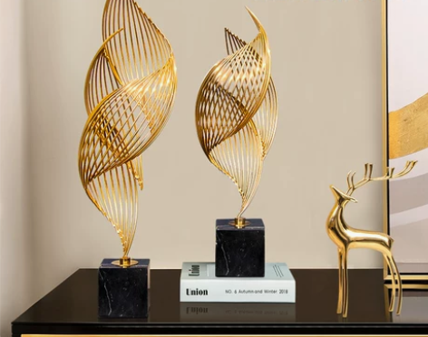 现代轻奢摆件高档客厅玄关电视柜创意酒柜创