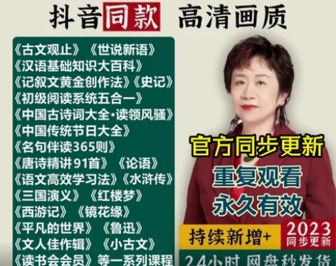 申怡古文观止世说新语视频课史记古诗词初级阅...