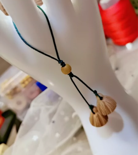 桃木朱砂吊坠手机链钥匙链挂绳 [1]并蒂莲...