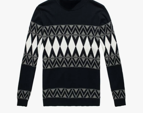 ?[聚价149]GLM男士高领毛衣男套头加...