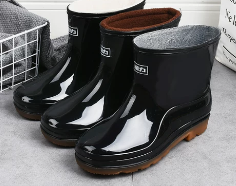 回力鞋 雨鞋水鞋男款高筒中筒水靴户外防滑套...