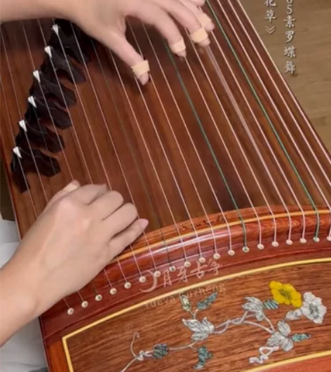 #古筝月牙古筝?05牵牛花 素罗蝶舞 适用...