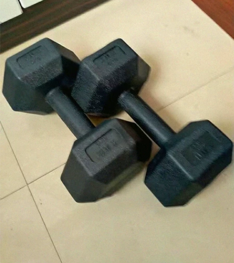 健身室实体店男士未拆封六角哑铃健身了处理倒...