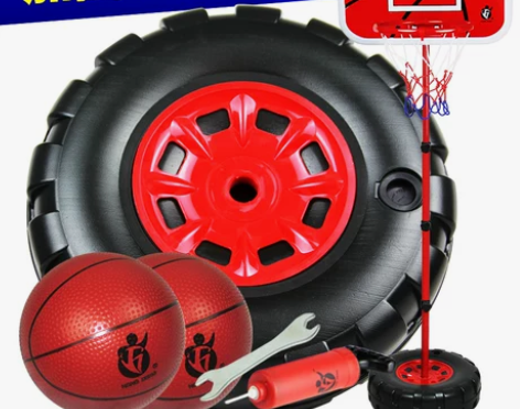 加固儿童篮球架可升降宝宝室内投篮球框架子男...