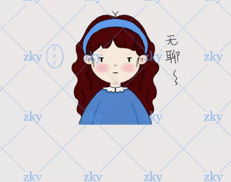 Q版手绘头像蜡笔风可爱卡通情侣画像定制漫画...