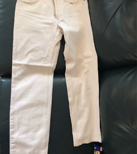 lee cooper直筒休闲裤，奶白色九分...
