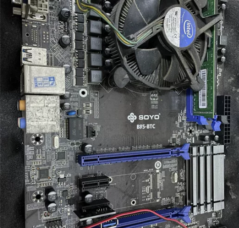 梅捷b85主板大板cpu1820/1840...