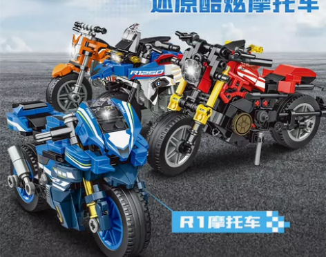 沃马赛车系列之越野摩托车跑车男孩礼物模型小...