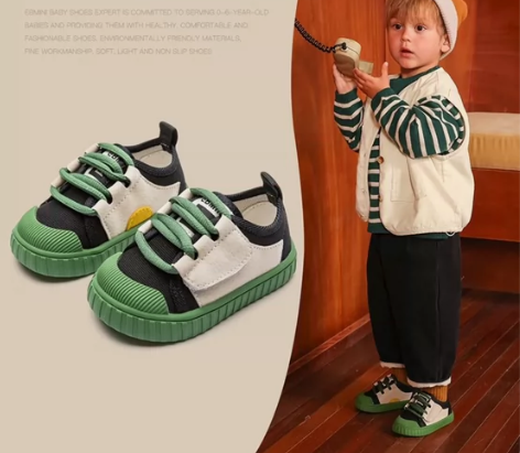 EBMINI宝宝鞋子冬季小童软底帆布鞋男童...