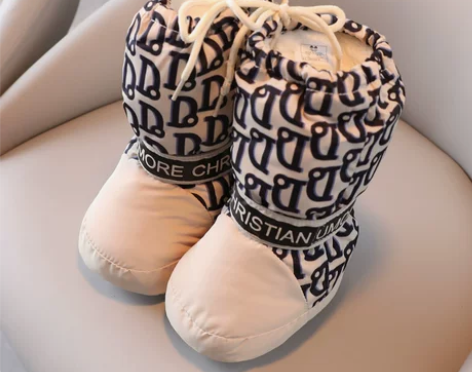 婴儿棉鞋高帮长筒男女宝宝软底鞋冬季加绒保暖...