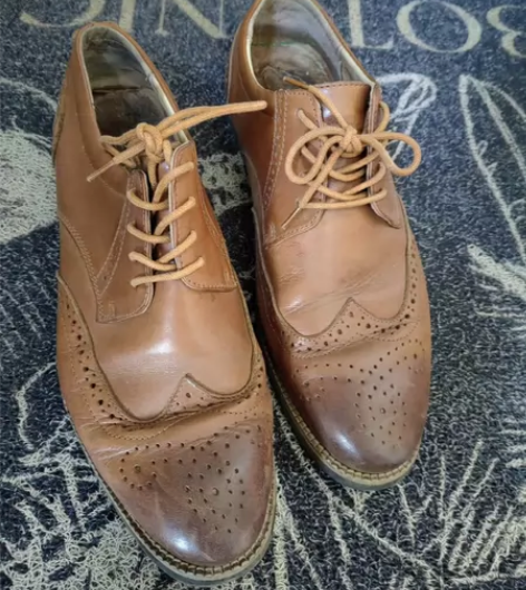 男士牛津皮鞋，布洛克牛津鞋英伦雕花棕色商务...