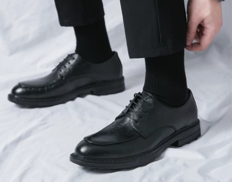 皮鞋男韩版布洛克商务休闲英伦潮流发型师结婚...