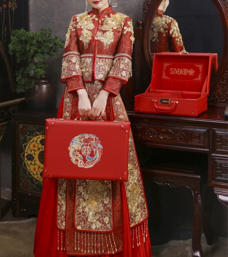 结婚红箱子，皮质红包！！ 买的大款！！[火...