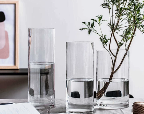 现货！加厚落地玻璃水养花瓶摆件客厅 花瓶干...