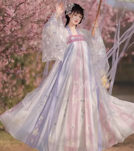 【樱洛】茗月萱齐胸襦裙套装汉服女刺绣正品春...