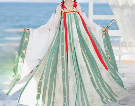 蝉佩原创正品汉服女中国风刺绣大袖齐胸襦裙坦...