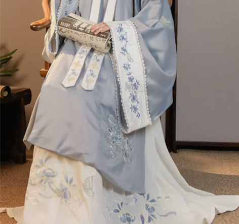 醉婉亭原创汉服冬款女花梦吟明制立领斜襟长衫...