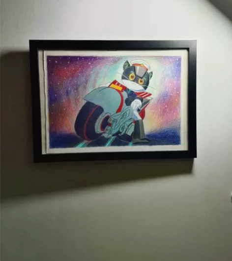 带框尺寸33.5*23.8cm,黑猫警长彩...