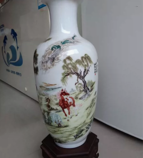 景德镇粉彩陶瓷花瓶高45cm 感兴趣的话点...