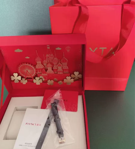 飞亚达专柜 航天系列手表盒子+手提袋 一套...