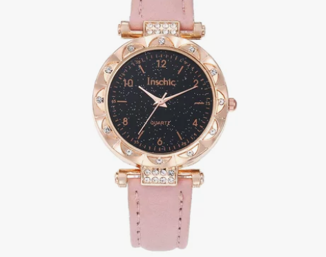 新款爆款时尚简约满天星女士手表初中百搭女士...