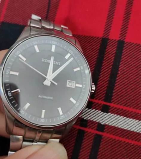 罗西尼正品联保日历背透全自动机械男表情侣表...