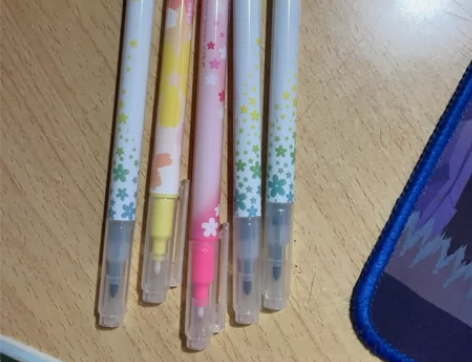 出闲置 彩色双头手帐笔，全新 单头毛笔头水...