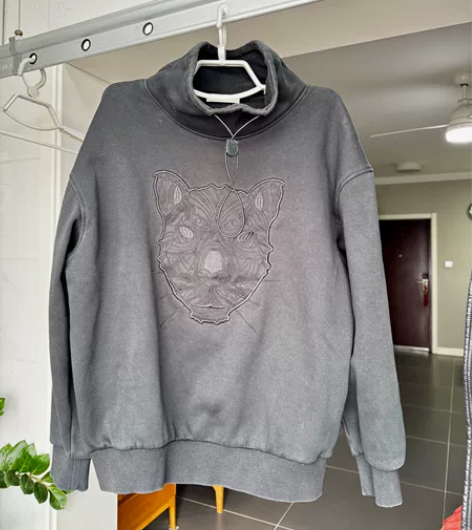 美特斯邦威男士加绒刺绣卫衣 ?适合172高...