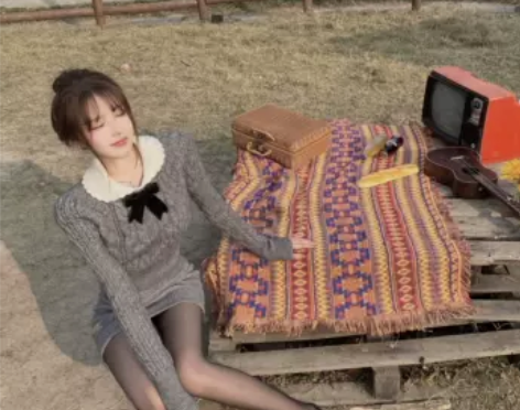 miyako【学院派甜心】蝴蝶结泡泡袖毛衣...