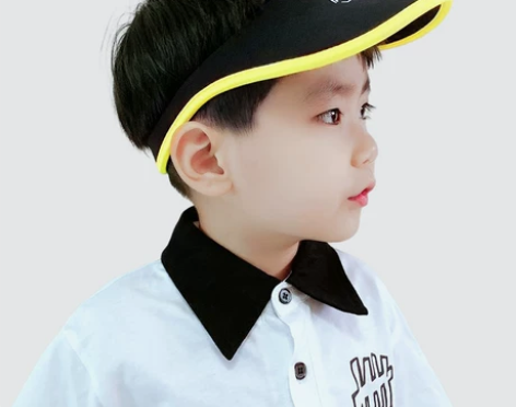 李宁儿童防晒帽空顶男童遮阳网球帽跑步夏季女...