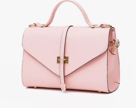 稻草人女包正品手提包浅粉色，买来用过一次9...