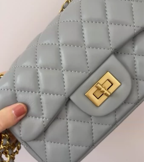 全新小金球纯羊皮菱格包包，20*12，小号...