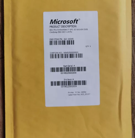 正版win7win10嵌入式专业版32/6...