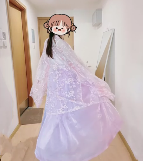 东月棠原创【春樱】汉服齐腰齐胸裙大袖衫宋制...
