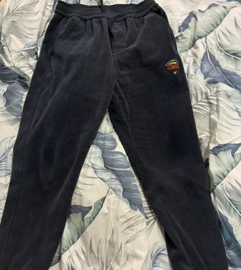 秋冬灯芯绒休闲裤男款华夫格运动卫裤宽松大码...