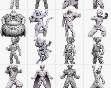 七龙珠18款人物  3d打印图纸 stl文...